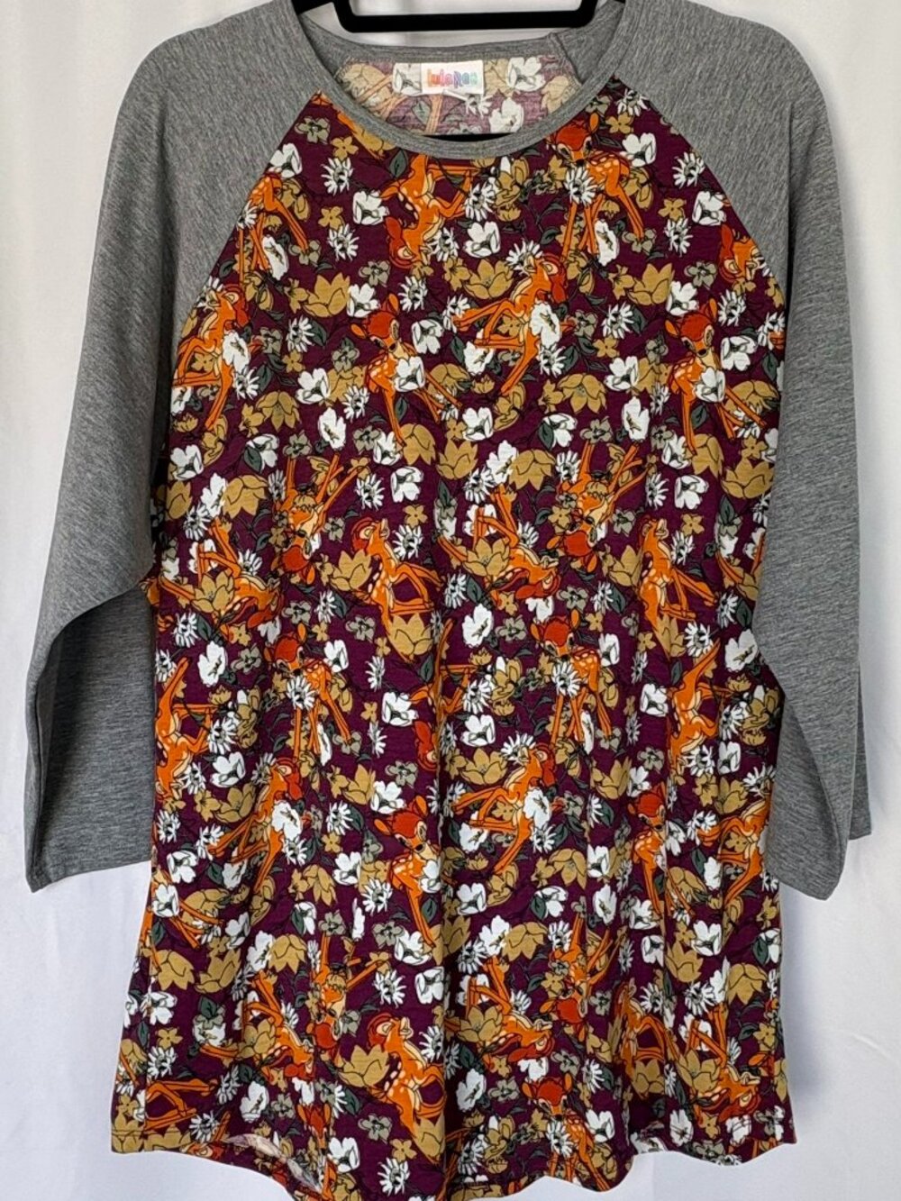 LuLaRoe Randy 3XL Bambi Woodland Print Disney Top